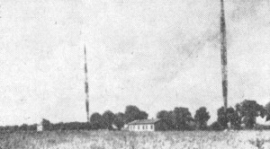 Vysílač ve Kbelích, dobová fotografie z první poloviny dvacátých let minulého století
