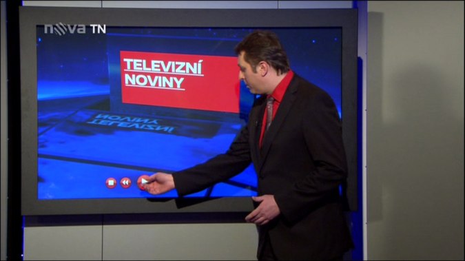 nova - televizní noviny - dotyková obrazovka