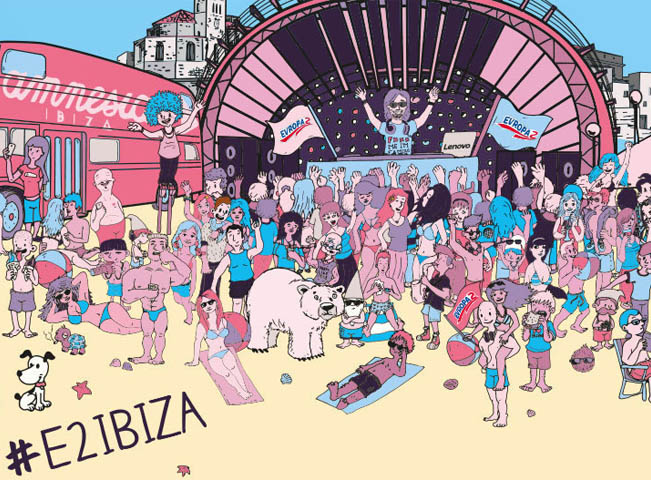 Vizuál k soutěži Ibiza 2015 s Evropou 2