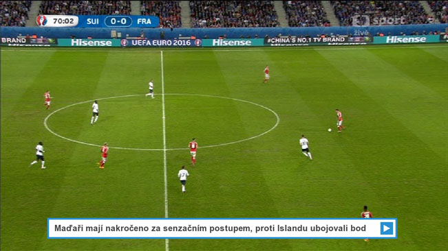 Ukázka kombinace klasického vysílání a zpravodajství z HbbTV aplikace České televize