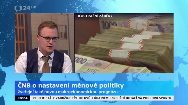 Screenshot z vysílání programu ČT 24