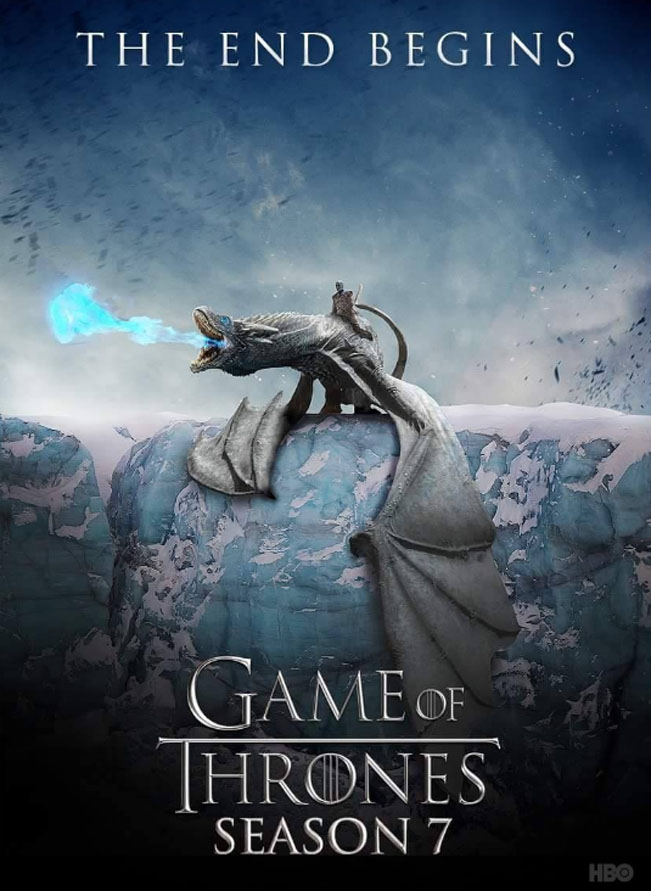 Plakát k sedmé sérii Hty o trůny - Game of thrones Season 7 poster