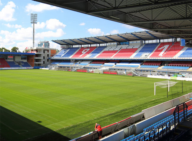 Stadion Viktorie Plzeň. Fotografii poskytla společnost O2 Czech Republic