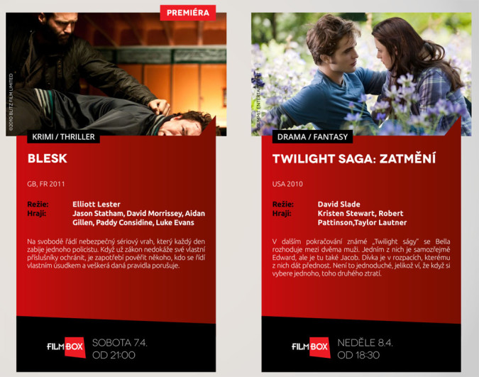KLIKNI PRO ZVĚTŠENÍ - FilmBox v dubnu uvede krimi thriller Blesk a Twilight Saga: Zatmění. Zdroj: sledujfilmbox.cz