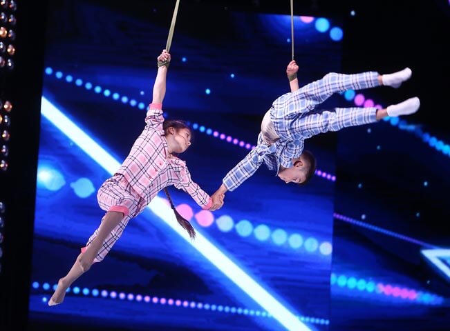 Katya a Nikita, malí akrobaté z Ukrajiny. Zdroj: FTV Prima