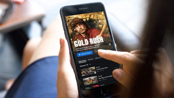 discovery+ mobile device