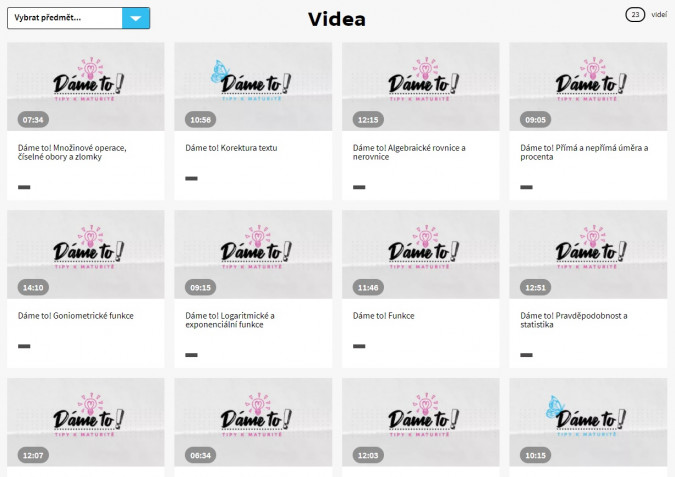 Dame to shrnuje triadvacet kratkych videi