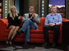 Hosté Show Jana Krause ve stťedu 6. záťí 2017: Markéta Konvičková, Marek Singer a Lukáš Hakoš. Foto poskytla: FTV Prima