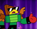 Hawkodile je bodyguardem hlavní postavičky Unikitty. Screenshot - RadioTV