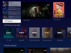 Náhled aplikace O2 TV pro chytrou televizi
